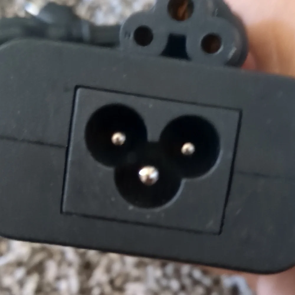Dell Black Power Adapter with Attached Cable